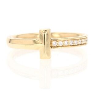 Tiffany & Co. Gold Cross Pavé Diamond Band
